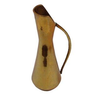 Vintage‎ Small Brass Handled Bud Vase 5.5 in High